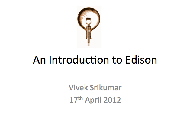 Introduction to Edison